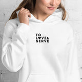 TO LOVE & SERVE | Embroidered Unisex Heavy Blend Hoodie